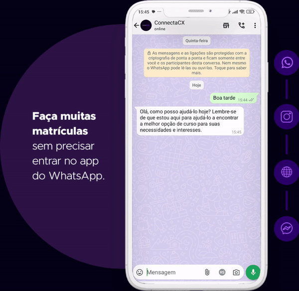Matrículas pelo Chatbot
